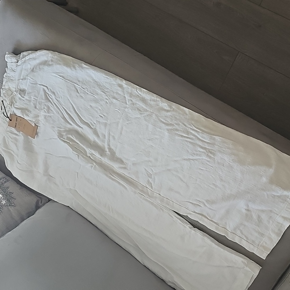 NWT Thread And Supply Women's White Linen Pants - Picture 4 of 8